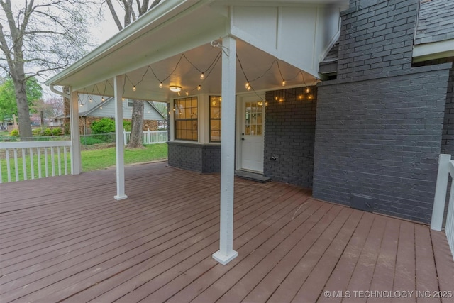 view of wooden deck