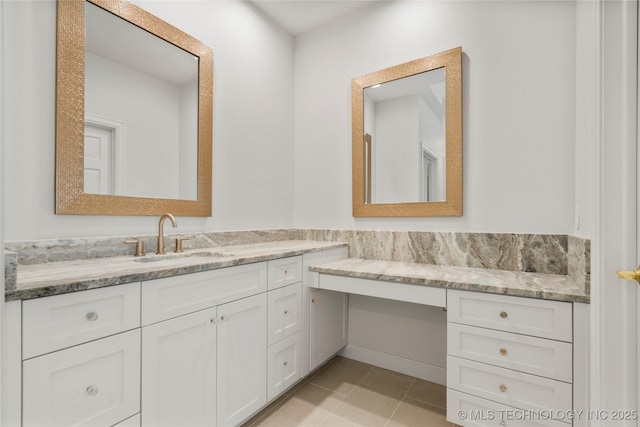 5815 S Knoxville Ave, Tulsa, OK 74135 - bathroom featuring tile patterned floors and vanity