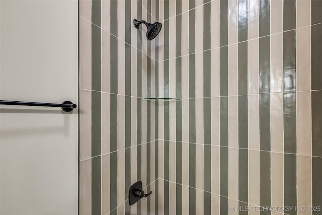 room details featuring tiled shower