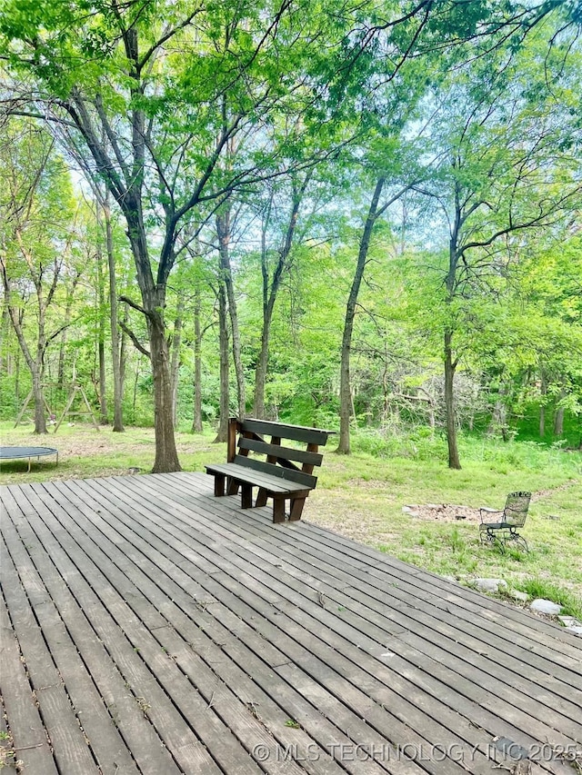 view of wooden deck