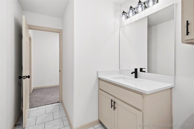 2002 W Driftwood Dr, Claremore, OK 74017 - bathroom featuring vanity and baseboards