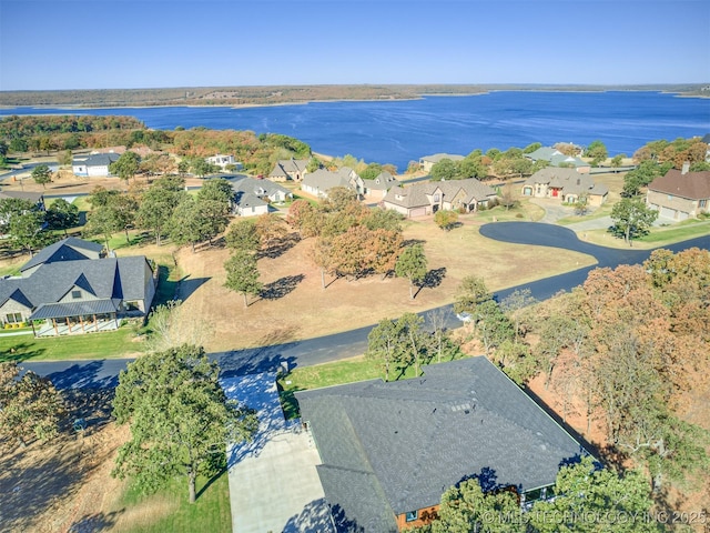 12415 Lakeview Rd, Sperry, OK 74073 - birds eye view of property featuring a water view