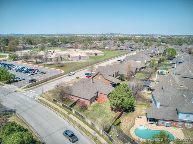 drone / aerial view featuring a residential view
