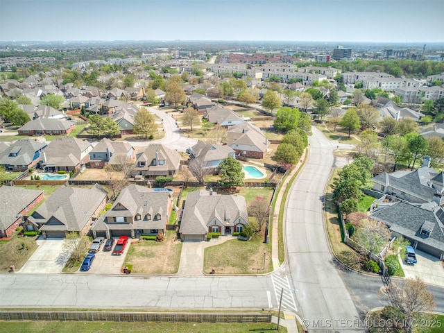 birds eye view of property featuring a residential view