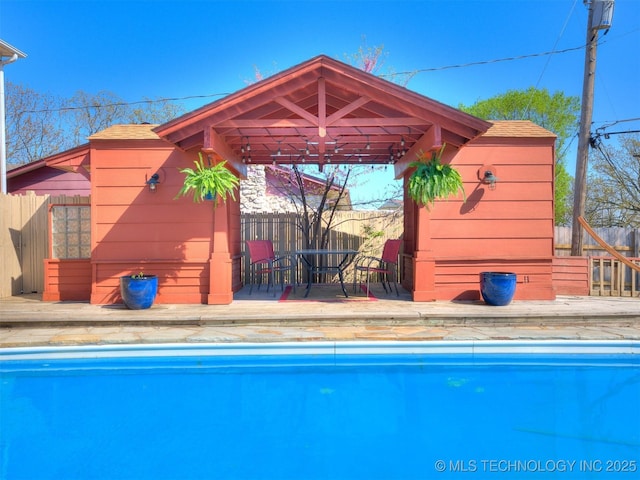614 Oak Ridge Dr, Sand Springs, OK 74063 - view of pool featuring a wooden deck and a gazebo