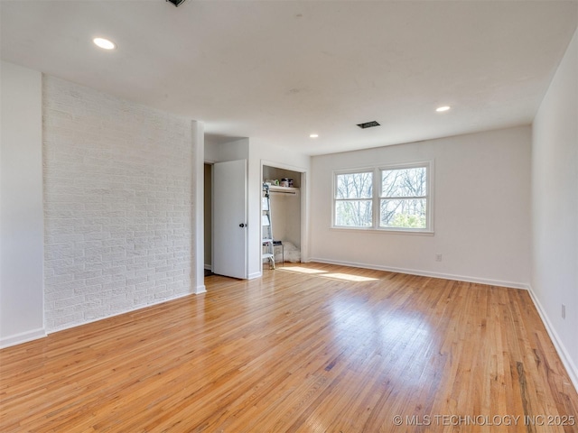 614 Oak Ridge Dr, Sand Springs, OK 74063 - empty room featuring light wood-type flooring, baseboards, and recessed lighting
