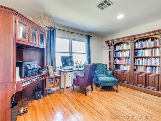 614 Oak Ridge Dr, Sand Springs, OK 74063 - office with wood finished floors and recessed lighting