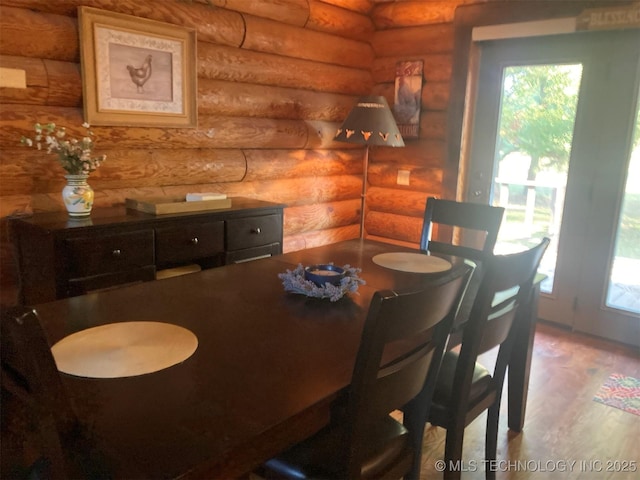 17735 S 75th St E, Warner, OK 74469 - dining area featuring rustic walls, light wood-style floors, and a wealth of natural light