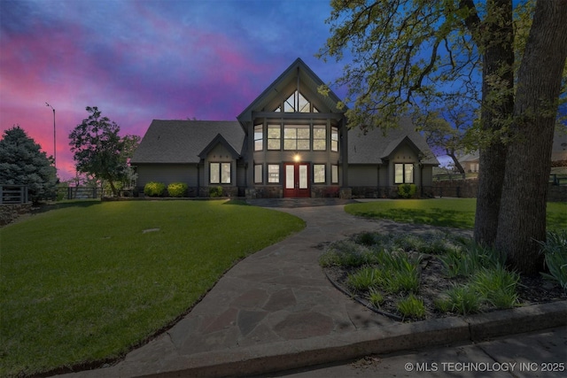 2667 Duguid Ln, Kingston, OK 73439 - view of front of house featuring french doors and stone siding