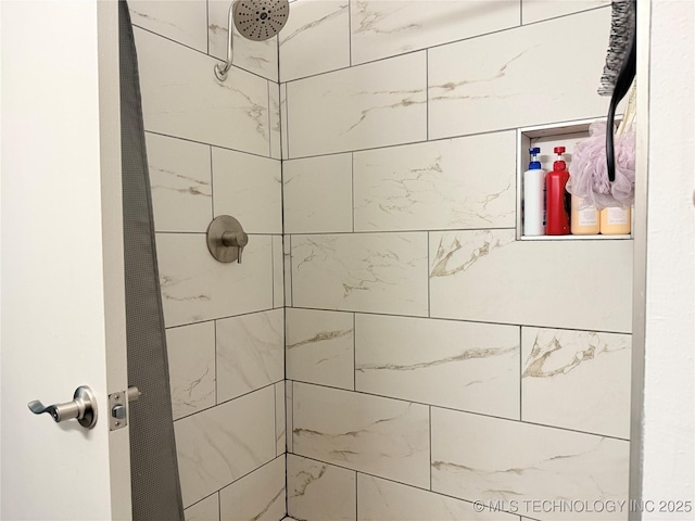 details featuring tiled shower