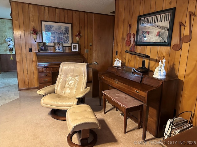 10348 W 805th Rd, Fort Gibson, OK 74434 - living area with wooden walls