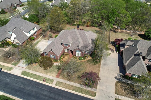 7505 S 4th St, Broken Arrow, OK 74011 - aerial view of property and surrounding area with nearby suburban area