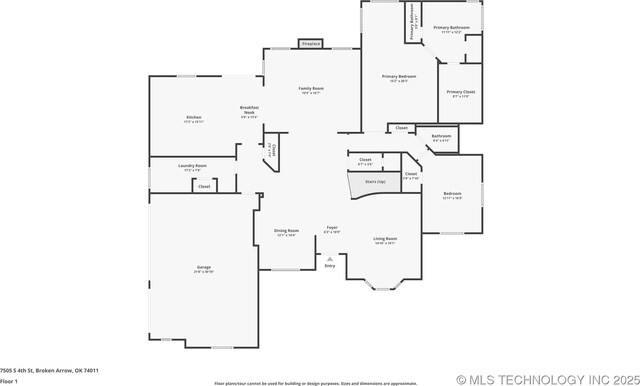 7505 S 4th St, Broken Arrow, OK 74011 - floor plan / room layout