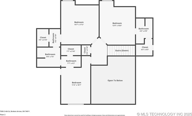 7505 S 4th St, Broken Arrow, OK 74011 - room layout