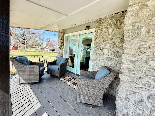 view of wooden deck
