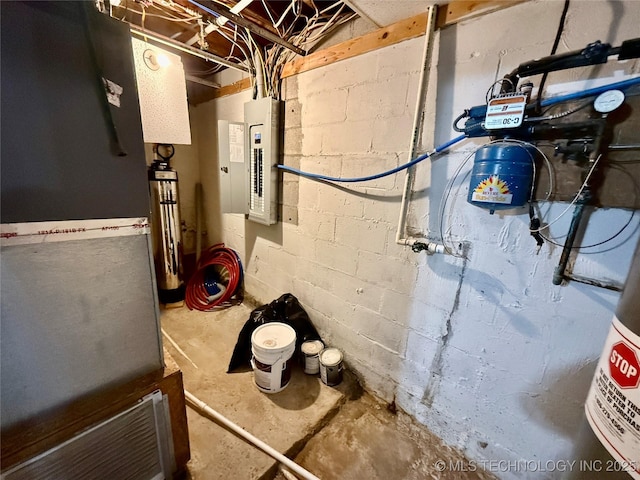 utility room with electric panel