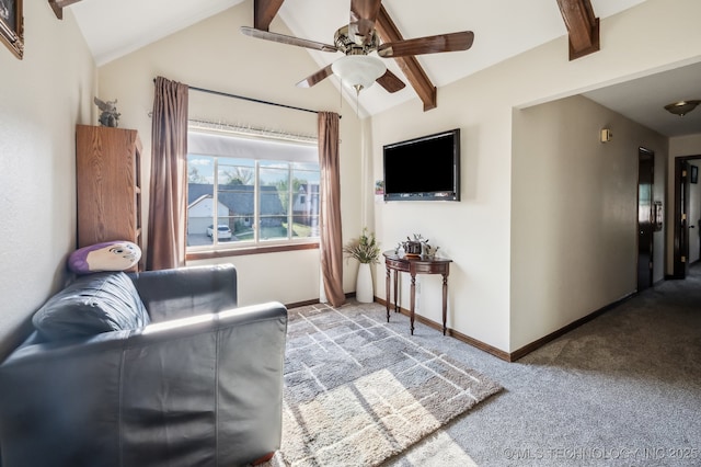 1604 S Chestnut Ave, Broken Arrow, OK 74012 - living room featuring carpet and a ceiling fan