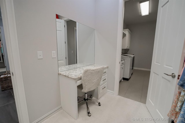 5716 W Austin St, Broken Arrow, OK 74011 - office featuring washer / clothes dryer and light tile patterned flooring