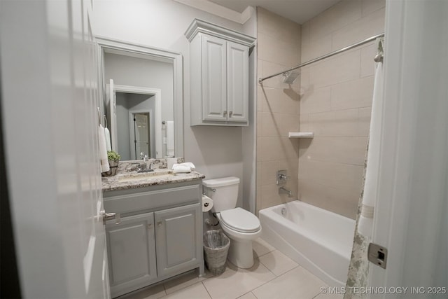 5716 W Austin St, Broken Arrow, OK 74011 - bathroom featuring vanity, bathtub / shower combination, and tile patterned flooring