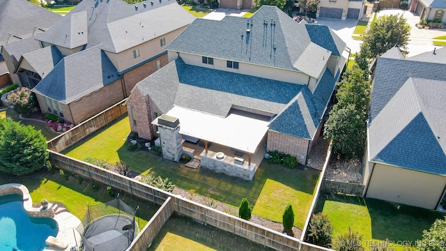 5716 W Austin St, Broken Arrow, OK 74011 - aerial perspective of suburban area with a pool area