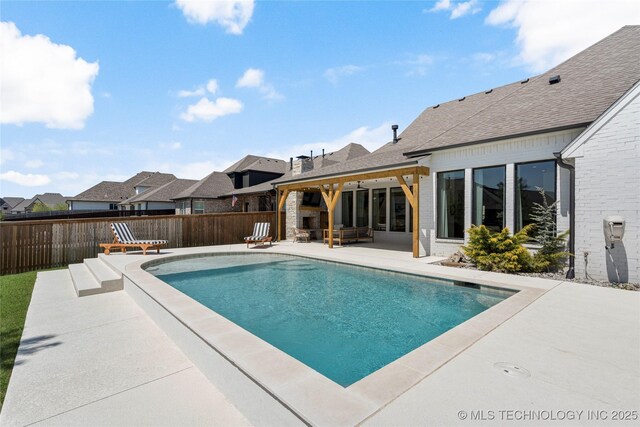 2996 E 142nd Ct S, Bixby, OK 74008 - view of swimming pool featuring a fenced in pool, a patio, and a fenced backyard