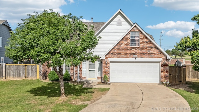 4932 W Commercial St, Broken Arrow, OK 74012 - view of front of home with driveway, brick siding, and a garage