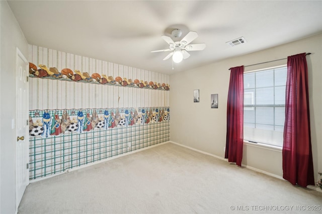 4932 W Commercial St, Broken Arrow, OK 74012 - unfurnished room featuring carpet, a ceiling fan, and baseboards