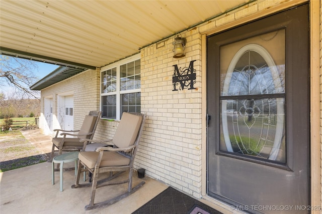 exterior space with covered porch