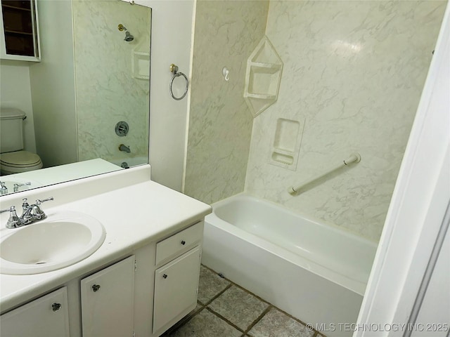 6524 S Memorial Dr Unit 16E, Tulsa, OK 74133 - full bath with vanity, tub / shower combination, and tile patterned flooring
