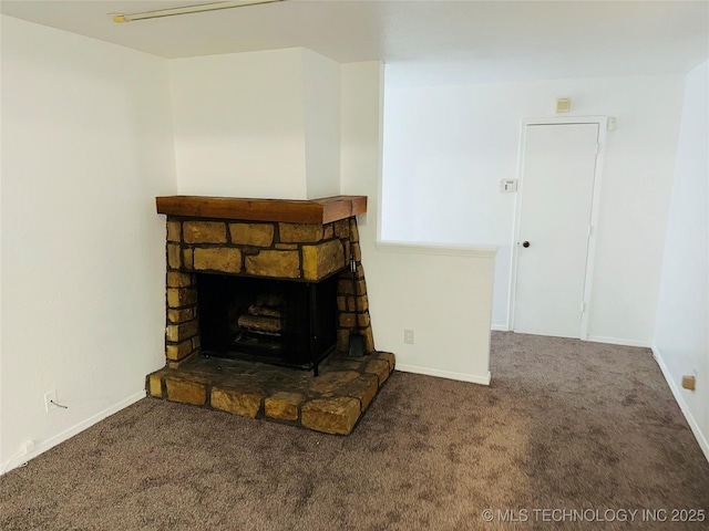 6524 S Memorial Dr Unit 16E, Tulsa, OK 74133 - detailed view of carpet floors and a fireplace