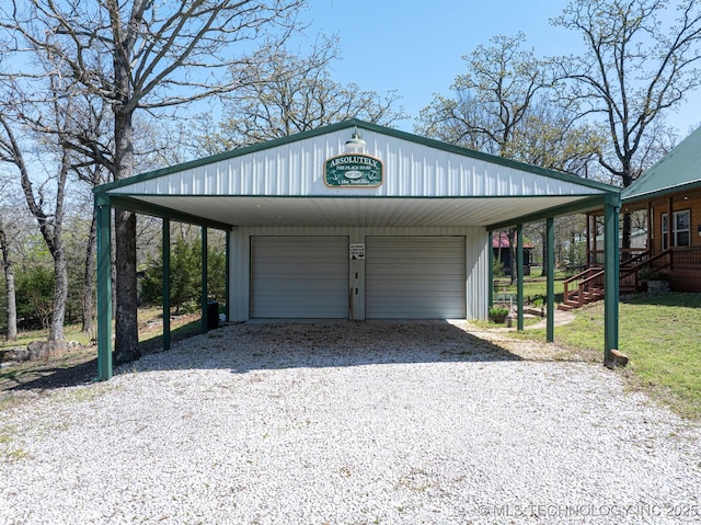 garage with a detached garage