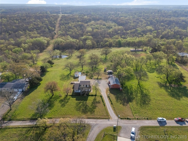 14531 S 107th W Ave, Sapulpa, OK 74066 - aerial view with a wooded view