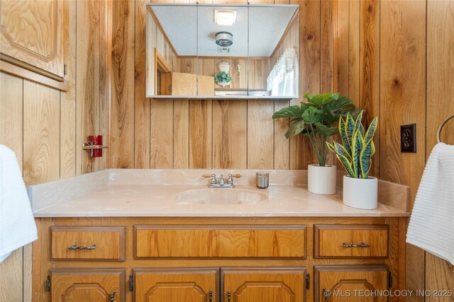 14531 S 107th W Ave, Sapulpa, OK 74066 - bathroom with wood walls and vanity