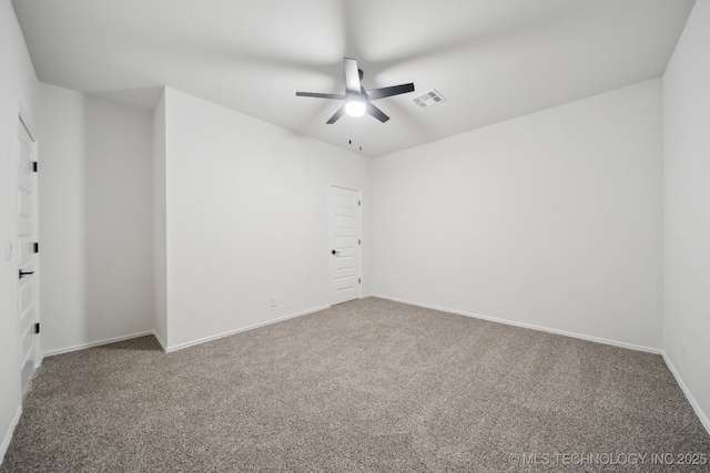2916 S 8th St, Broken Arrow, OK 74012 - carpeted empty room featuring a ceiling fan and baseboards