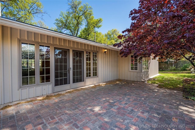 view of patio with fence
