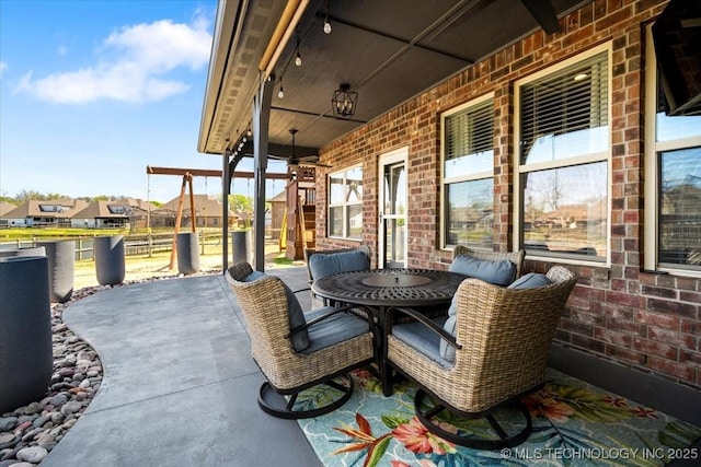 6807 E 125th St S, Bixby, OK 74008 - view of patio / terrace featuring a residential view