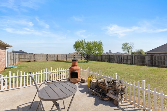 view of patio / terrace with a fenced backyard