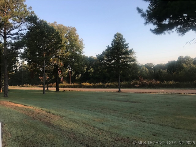 view of property's community with a yard
