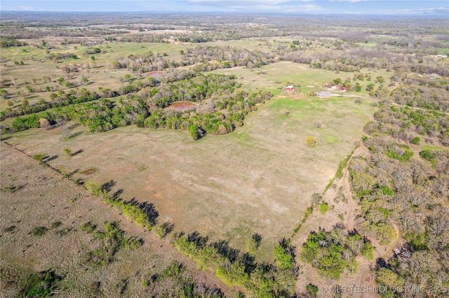 369102 E 960 Road, Road, OK 74833 - birds eye view of property featuring a rural view