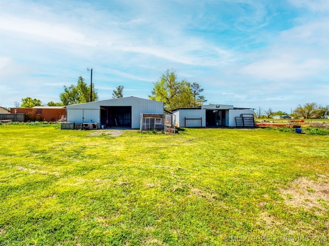 22526 N 2860th Rd, Kingfisher, OK 73750 - exterior space with an outdoor structure and a pole building