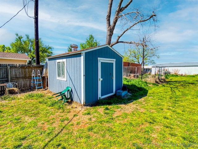 22526 N 2860th Rd, Kingfisher, OK 73750 - view of shed with fence