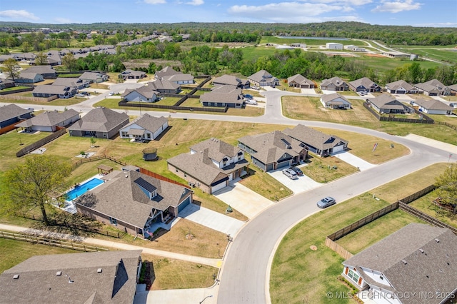 birds eye view of property featuring a residential view