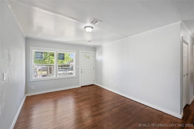 920 E 33rd St N, Tulsa, OK 74106 - empty room featuring crown molding, wood finished floors, and baseboards