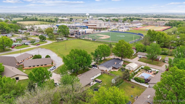aerial view featuring a residential view