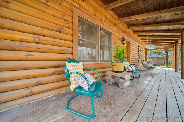 view of wooden terrace