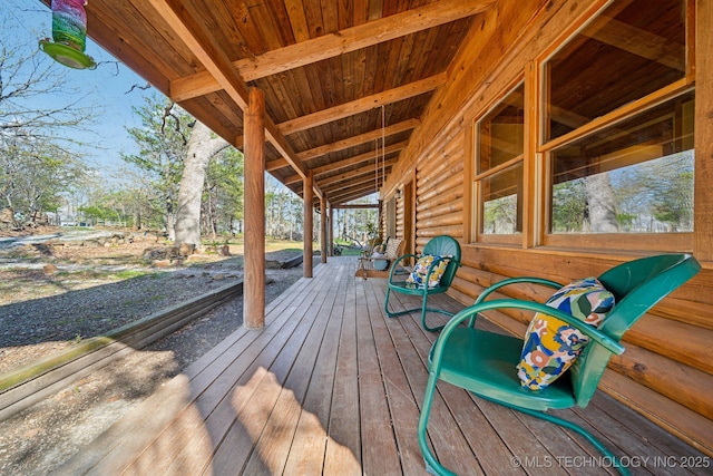 view of wooden terrace