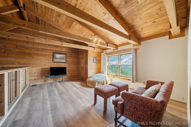 14484 Valley View Dr, Skiatook, OK 74070 - sitting room with wood ceiling and wood finished floors