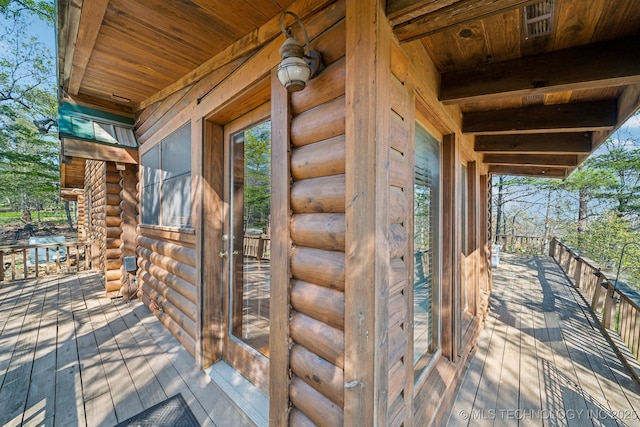 view of wooden deck