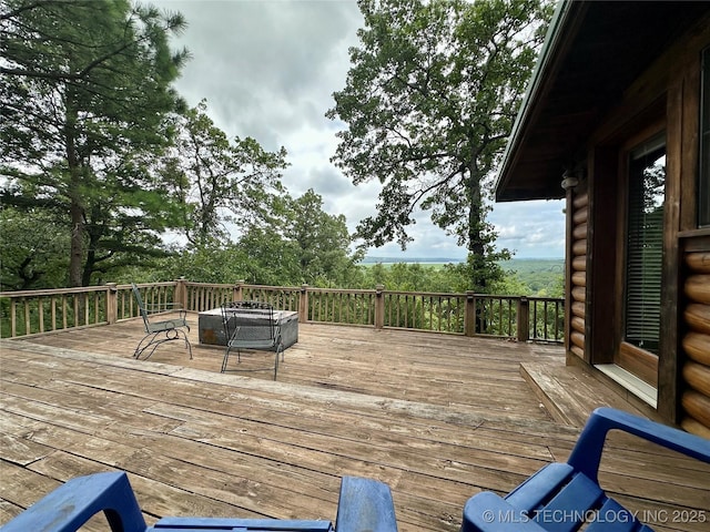 14484 Valley View Dr, Skiatook, OK 74070 - view of wooden deck