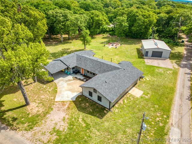 1668 Waters Rd, Kingston, OK 73439 - bird's eye view with a forest view